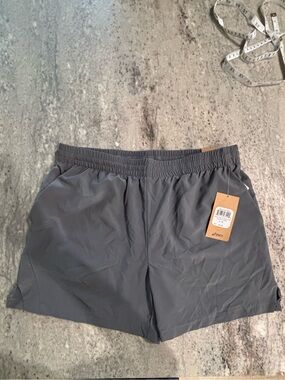 ASICS Men's Charcoal Gray Athletic Shorts
